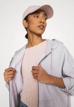 Even&Odd Zip-Up Sweatshirt - Mottled Light Grey -Even&Odd 03840dfcd220474788acb601df4b4415