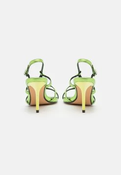 Even&Odd Leather- High Heeled Sandals - Green 9 Even&Odd Leather- High Heeled Sandals - Green -Even&Odd 05eca1f072ac4b38a85da3c1f81738a2