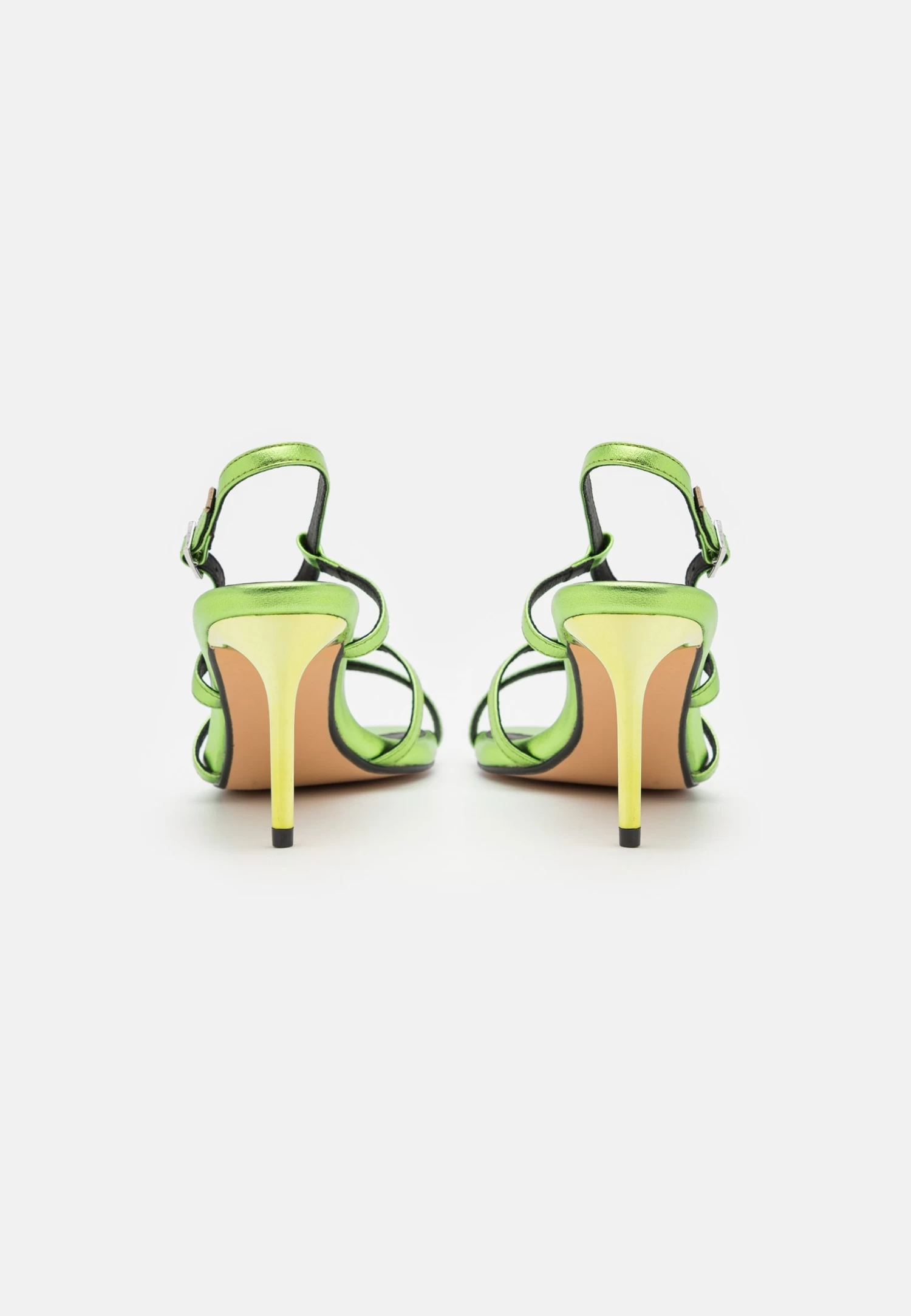Even&Odd Leather- High Heeled Sandals - Green 4 Even&Odd Leather- High Heeled Sandals - Green - Image 4