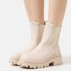 Winter Boot - Platform Ankle Boots - Beige