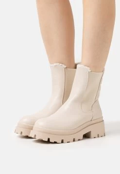 Winter Boot - Platform Ankle Boots - Beige