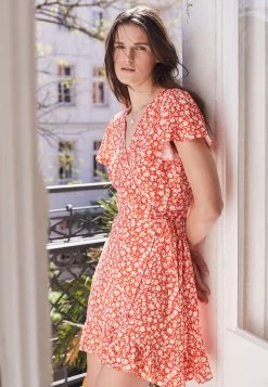 Even&Odd Day Dress - Red/White