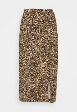 Even&Odd Pencil Skirt - Black/Brown -Even&Odd 0e02320c55474457a74d261f438b4246