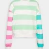 Even&Odd Sweatshirt - Light Green/Light Blue/White