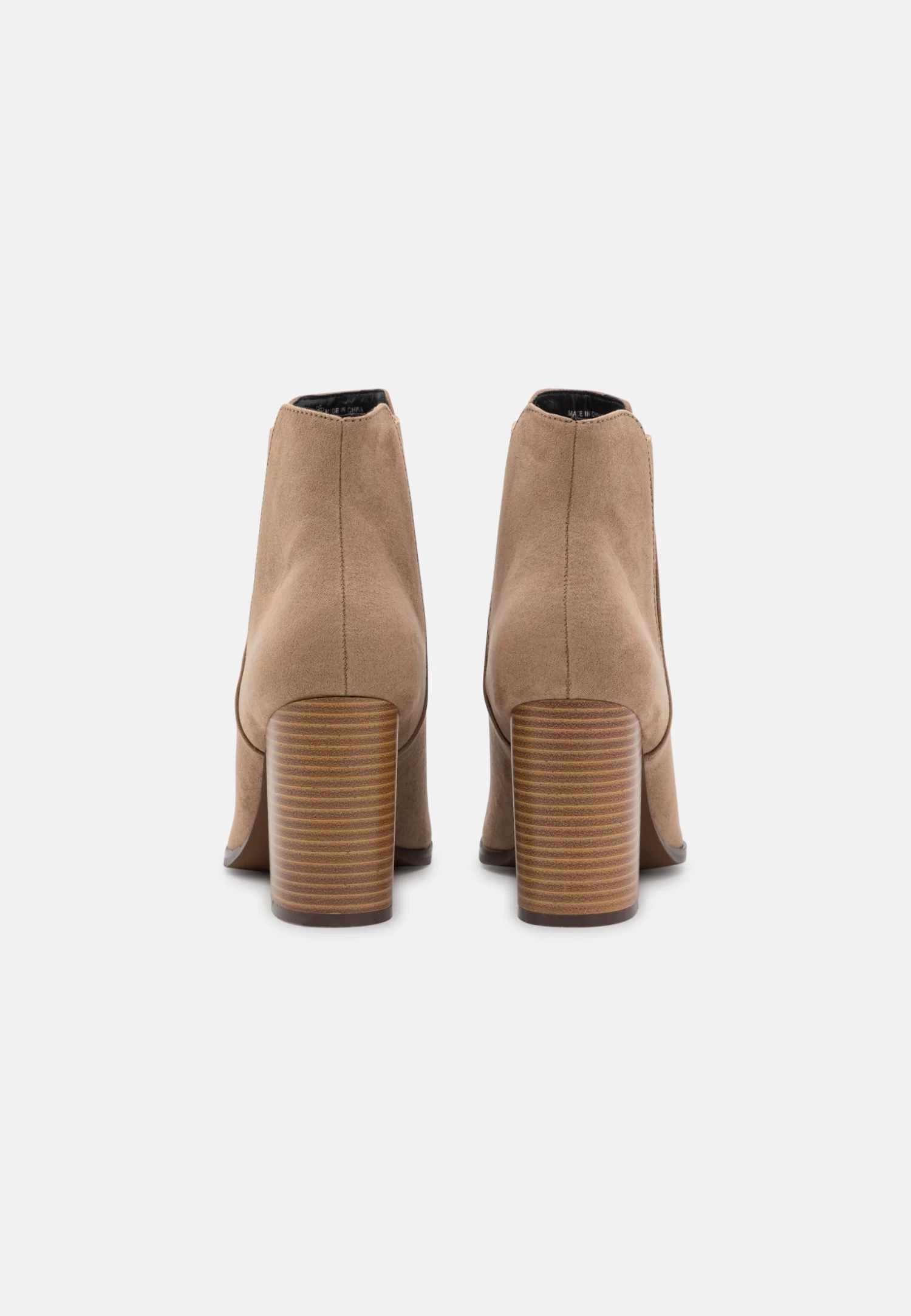 High Heeled Ankle Boots - Beige 4 High Heeled Ankle Boots - Beige - Image 4