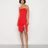 Even&Odd Strappy Mini Bodycon Dress- Jersey Dress - Red