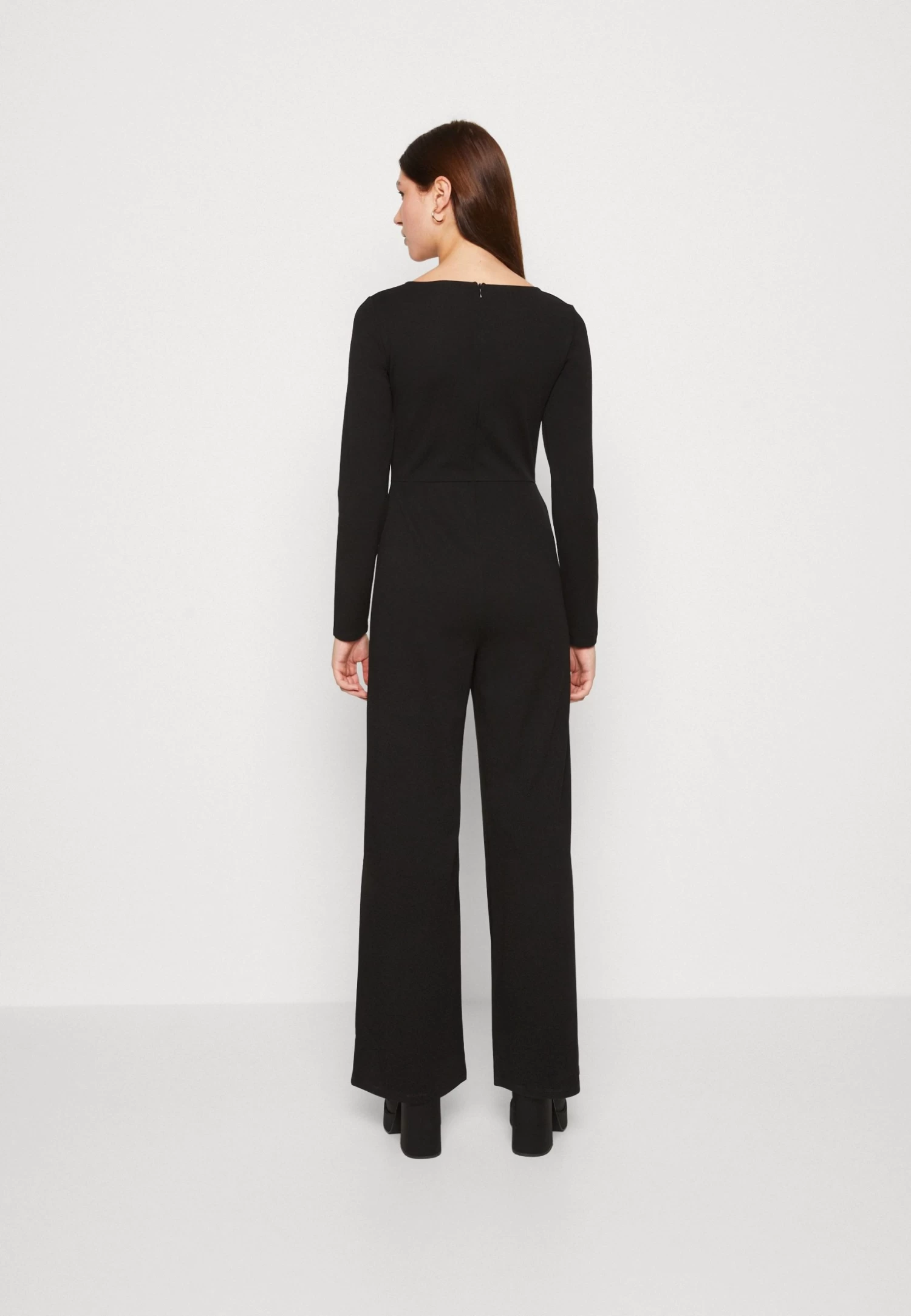 Even&Odd Wide Leg Long Sleeves Bodice - Jumpsuit - Black 3 Even&Odd Wide Leg Long Sleeves Bodice - Jumpsuit - Black - Image 3