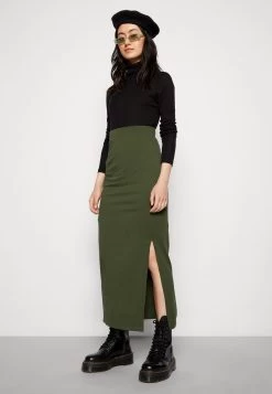 Even&Odd Maxi Skirt - Khaki -Even&Odd 18fe579243884c6f8235fca8db4b83ea