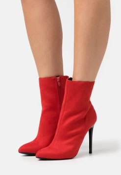 Even&Odd High Heeled Ankle Boots - Red