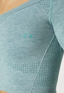 Seamless Cropped Longsleeve - Long Sleeved Top - Blue-Grey -Even&Odd 285bed8d996a45d29f3cc0dc10f2f73d