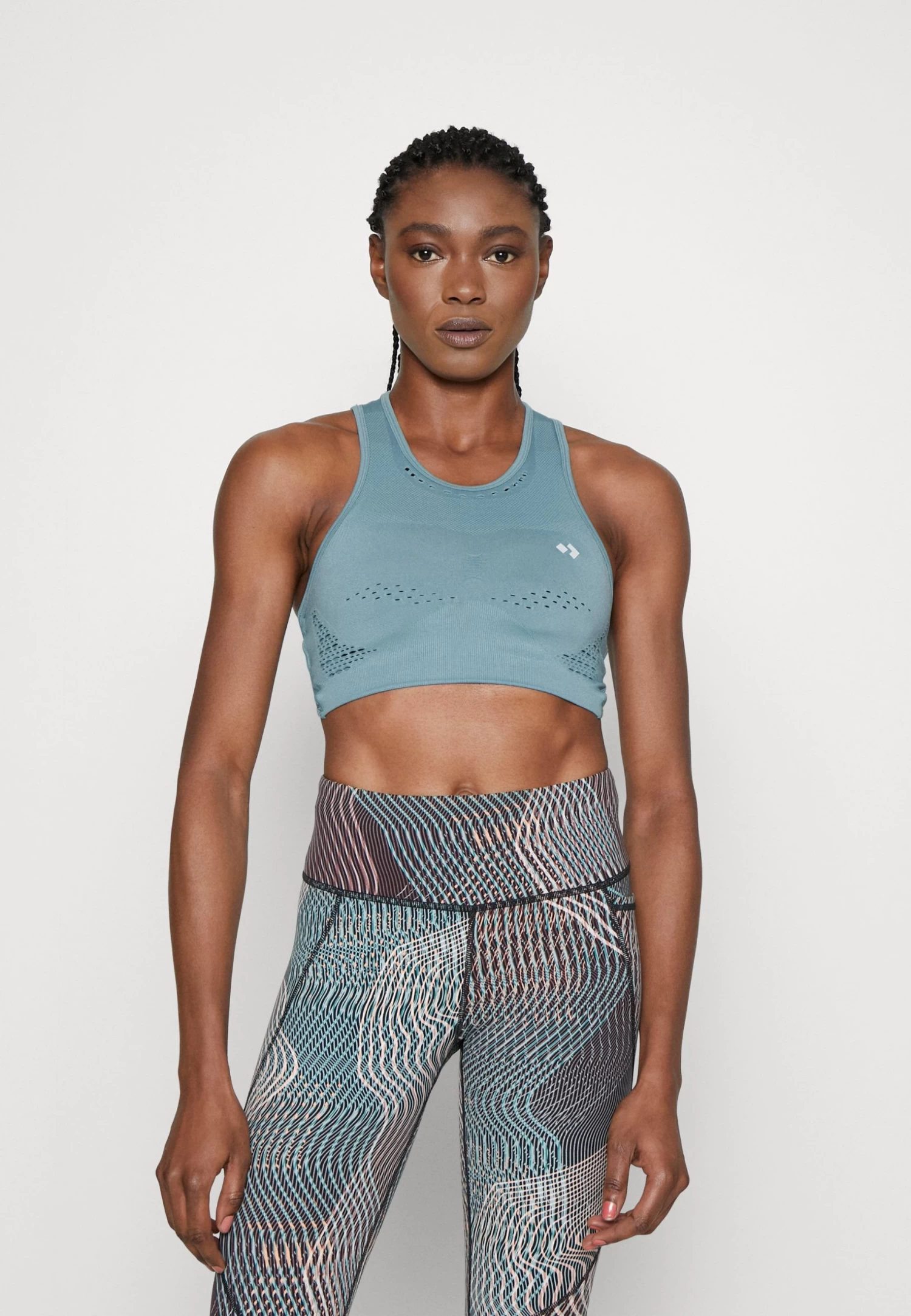 Medium Support Sports Bra - Blue-Grey 1 Medium Support Sports Bra - Blue-Grey