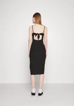 Even&Odd Eo-Ss23-C144-Sj / Strappy V Neck Knot Front Waist Midi Dress / 302 - Red - Day Dress - 802 - Black -Even&Odd 30e609e54d124948acd48e2e41c8cda1