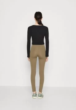 Even&Odd 2 Pack - Leggings - Trousers - Black/Dark Green -Even&Odd 31941ffc6c074613986317dd11f88f31