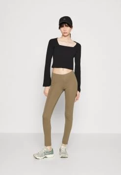 Even&Odd 2 Pack - Leggings - Trousers - Black/Dark Green