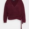 Curvy Wrap Cardigan - Cardigan - Dark Red