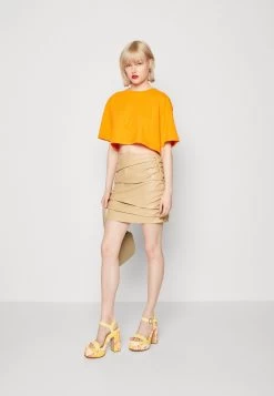 Even&Odd 2Pack - Basic T-Shirt - White/Orange