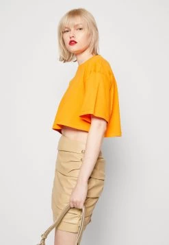 Even&Odd 2Pack - Basic T-Shirt - White/Orange -Even&Odd 36456cd181244c008a8b1cf24d46a763