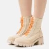 Even&Odd Lace-Up Ankle Boots - Beige