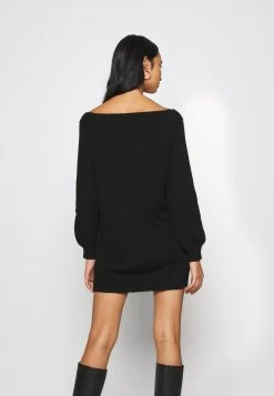 Even&Odd Schulterfrei Mini Strickkleid - Jumper Dress - Black -Even&Odd 39fdbef1f9894bc9b4fba3f15fd1beeb