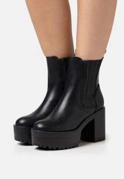 Platform Ankle Boots - Black