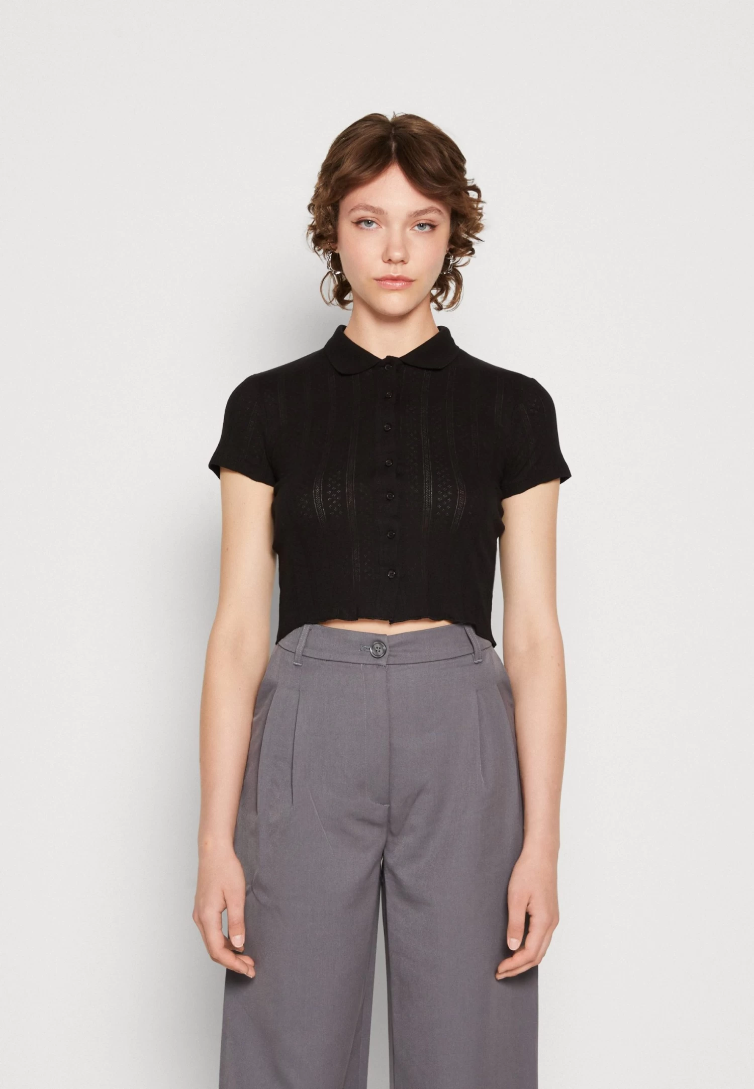 Even&Odd Button-Down Blouse - Black 1 Even&Odd Button-Down Blouse - Black