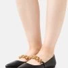 Even&Odd Ankle Strap Ballet Pumps - Black