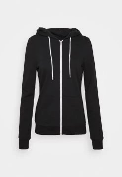 Zip-Up Sweatshirt - Black -Even&Odd 5e00bd1f0bf34f59bdb4b6e5ceef1f20