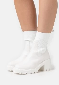 Platform Ankle Boots - White