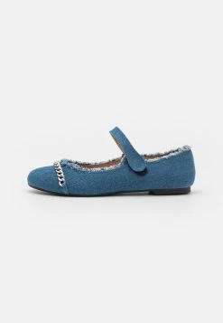 Even&Odd Ankle Strap Ballet Pumps - Blue -Even&Odd 680b0f5eac2a44a18531c1c935173e8a