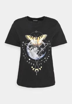 Even&Odd Hattie Moon And Butterly Tee - Print T-Shirt - Black -Even&Odd 69dfe643e918485086505638a8c449df