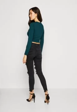Even&Odd Long Sleeved Top - Dark Green -Even&Odd 7238228ecf2d4713830756b215c66bd0