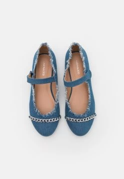 Even&Odd Ankle Strap Ballet Pumps - Blue -Even&Odd 73401859ddae416787b268bc0b9adcc3