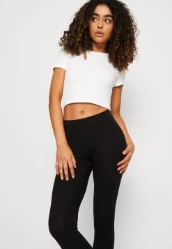 Even&Odd 3 Pack - Leggings - Trousers - Black/Khaki/Mottled Dark Grey -Even&Odd 747a563c4f6342148d12f09e65e523ac