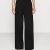Petite Tailored Wide Leg Trouser - Trousers - Black