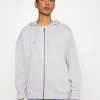 Even&Odd Zip-Up Sweatshirt - Mottled Light Grey
