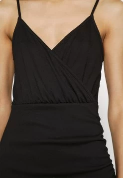 Even&Odd Strappy Warp Mini Bodycon Punto Dress - Shift Dress - Black -Even&Odd 852085459ed349a7b1b769c74e0a254a