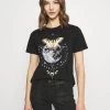 Even&Odd Hattie Moon And Butterly Tee - Print T-Shirt - Black