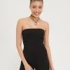 Even&Odd Bandeau Wide Leg Jumpsuit - Jumpsuit - Black