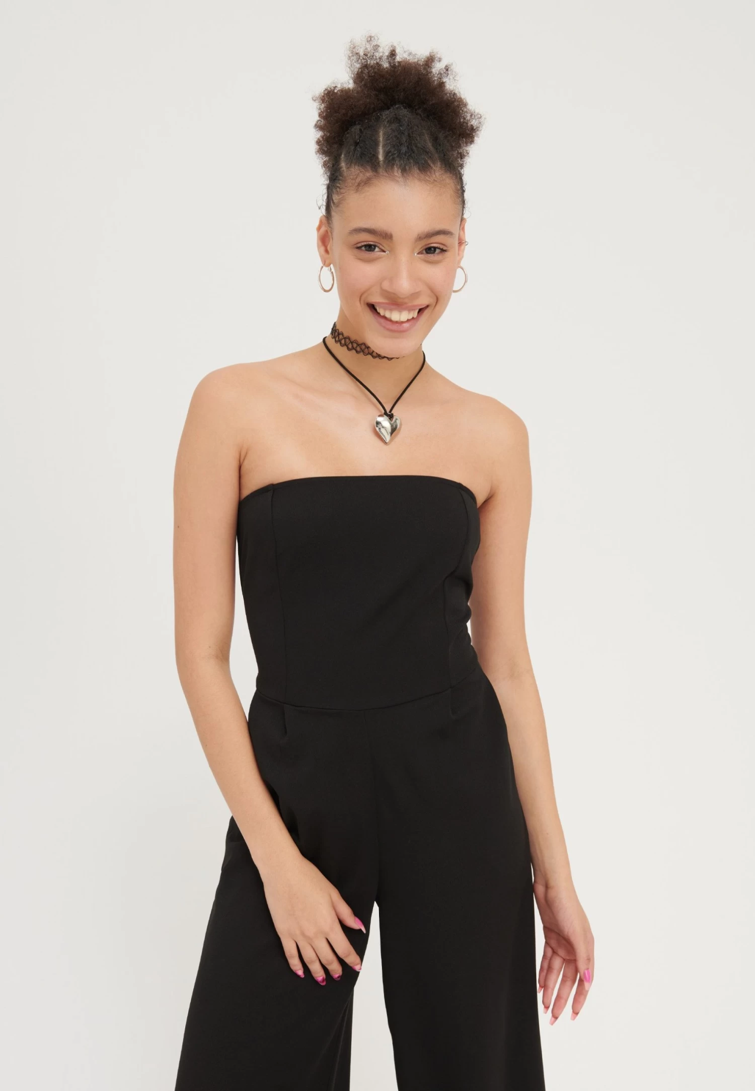 Even&Odd Bandeau Wide Leg Jumpsuit - Jumpsuit - Black 1 Even&Odd Bandeau Wide Leg Jumpsuit - Jumpsuit - Black