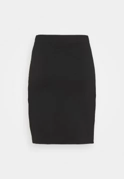 Even&Odd Asymetric Overlap Wrap Mini High Waisted Skirt - Pencil Skirt - Black -Even&Odd 968e1ae7bc2047049e25130f50a86ca9