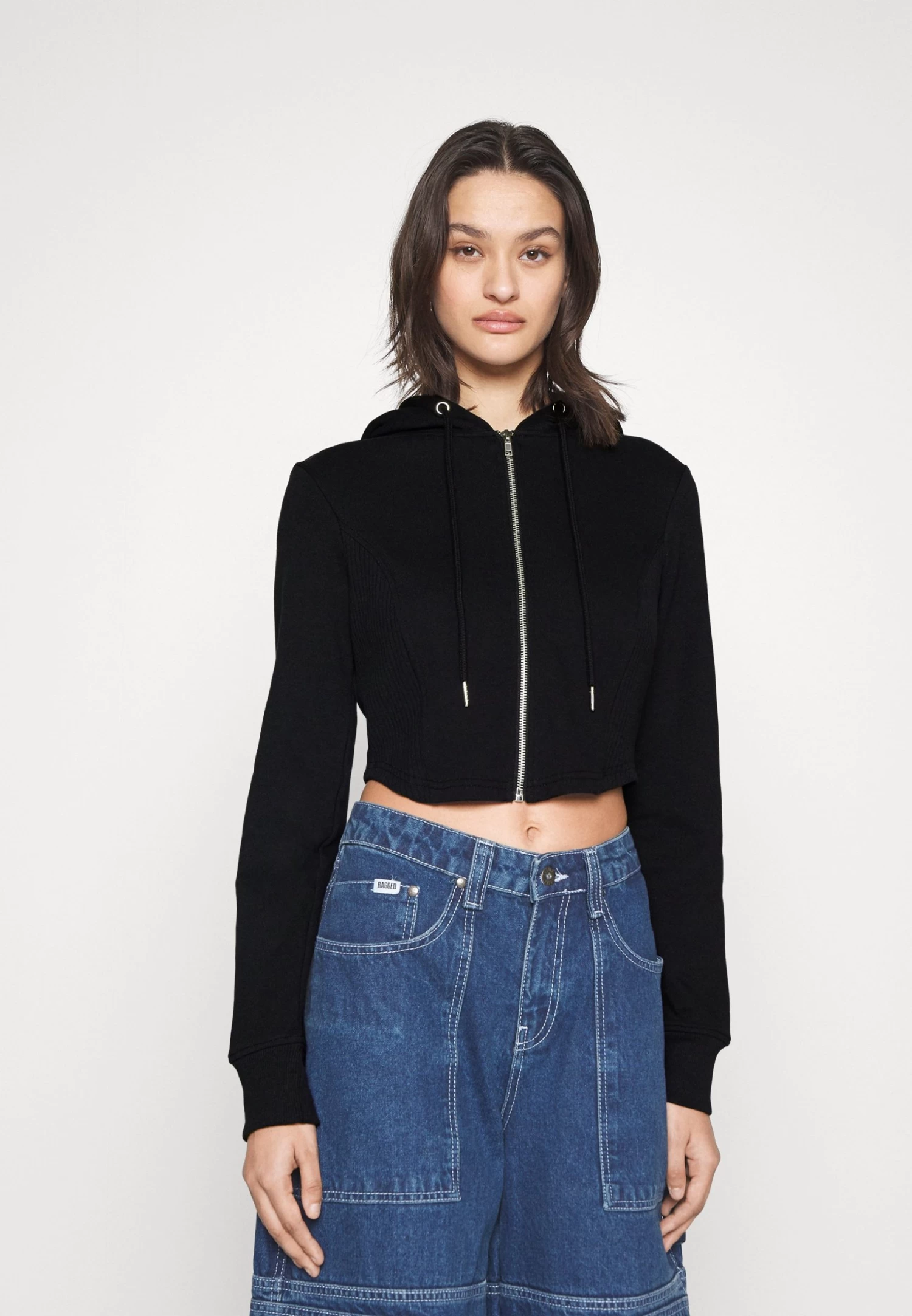 Even&Odd Zip-Up Sweatshirt - Black 3 Even&Odd Zip-Up Sweatshirt - Black - Image 3