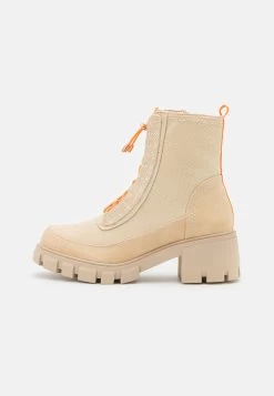 Even&Odd Lace-Up Ankle Boots - Beige -Even&Odd 9bdf47930cc549d1b177b37cedc2e360