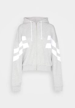 Even&Odd Zip-Up Sweatshirt - Light Grey/White -Even&Odd a8af785e255c461f86d07c6b0a808231