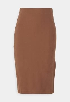 Pencil Skirt With Slit - Pencil Skirt - Brown -Even&Odd b010ed6b7d824afa9eca1882c1640a84