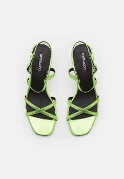 Even&Odd Leather- High Heeled Sandals - Green 11 Even&Odd Leather- High Heeled Sandals - Green -Even&Odd b060737035fa4cd19a0030bd061f8099