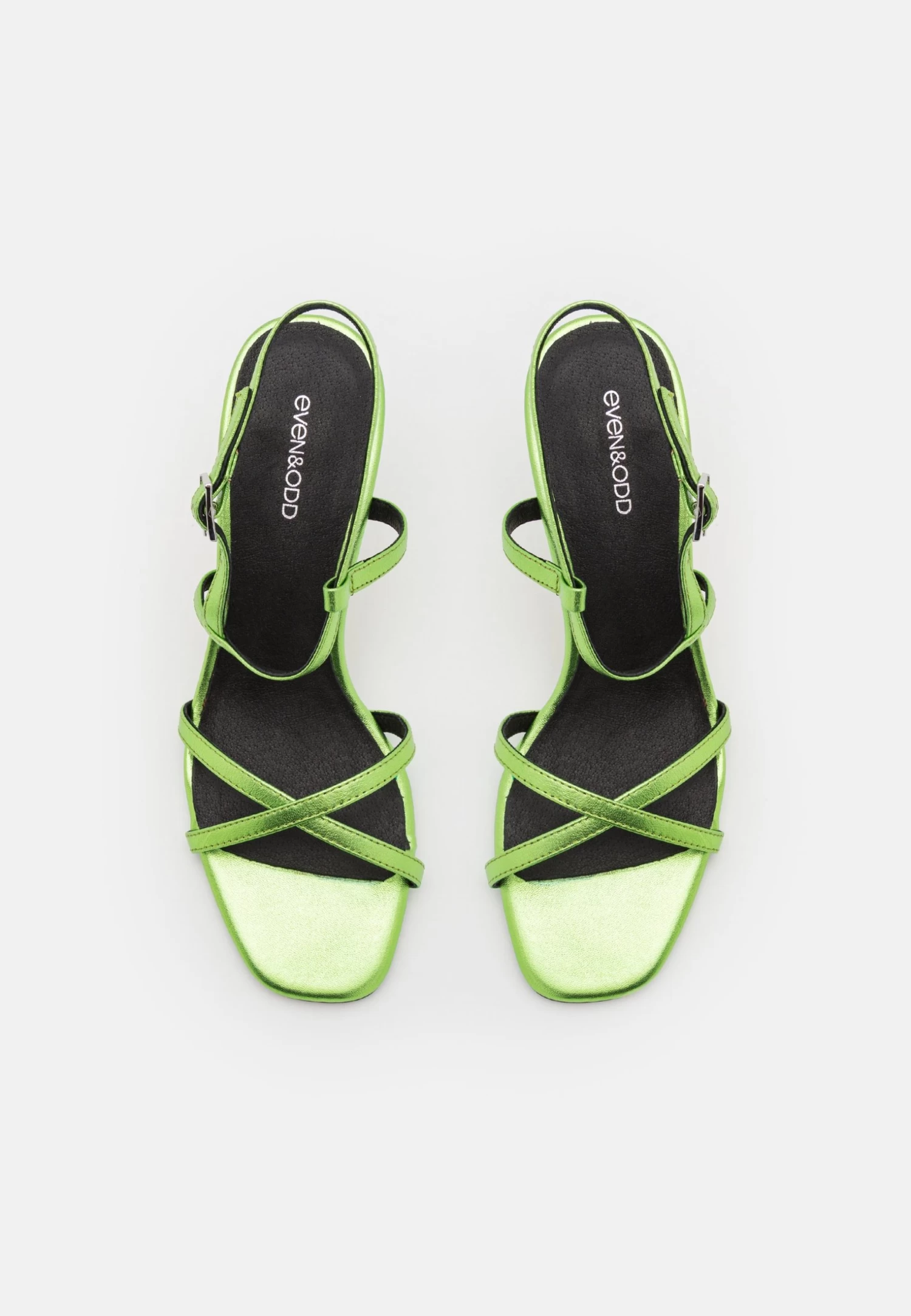 Even&Odd Leather- High Heeled Sandals - Green 6 Even&Odd Leather- High Heeled Sandals - Green - Image 6