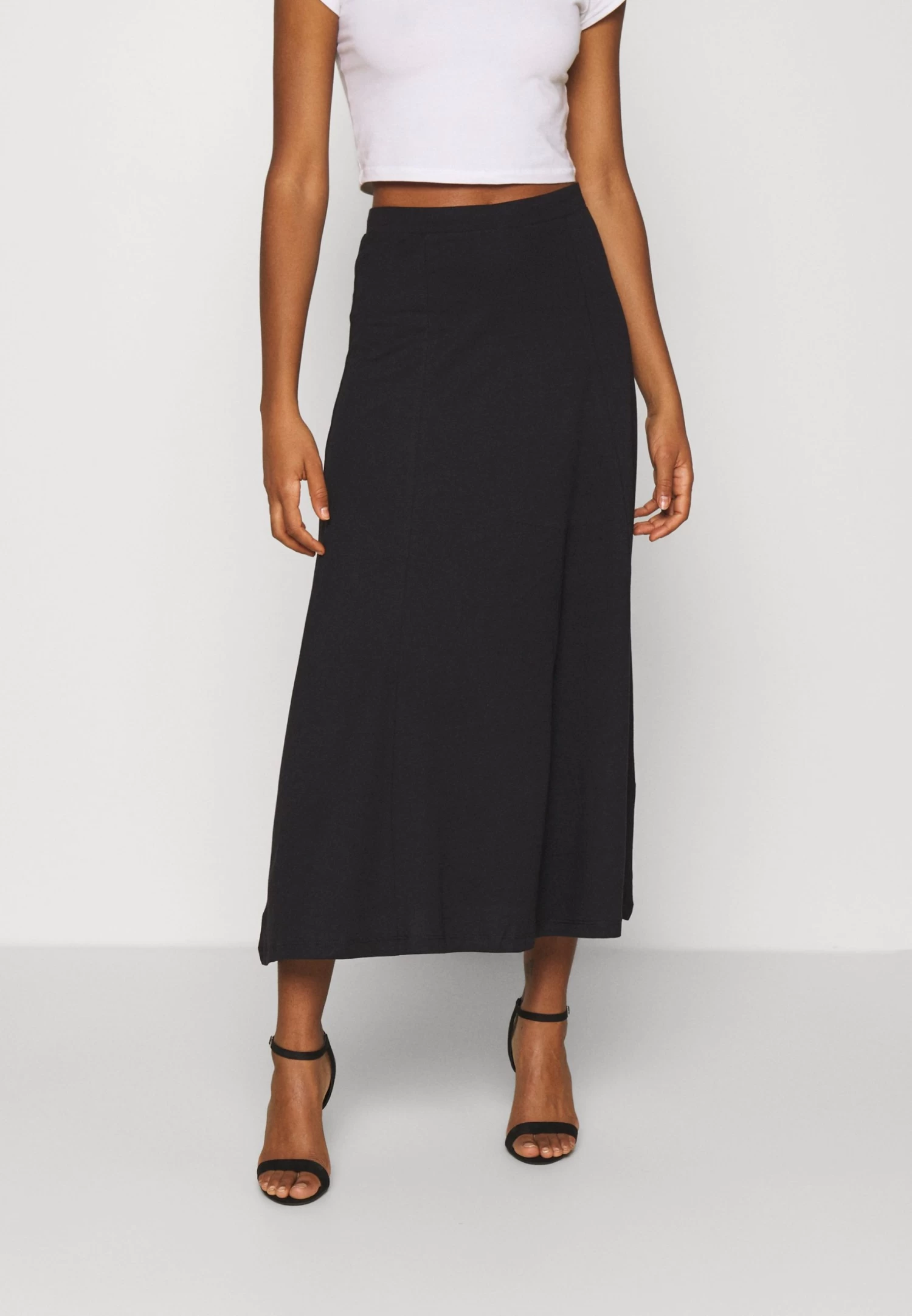 Even&Odd Basic Maxi Skirt - A-Line Skirt - Black 1 Even&Odd Basic Maxi Skirt - A-Line Skirt - Black