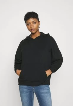 Even&Odd Hoodie Long Without Drawcord And Pocket - Hoodie - Black
