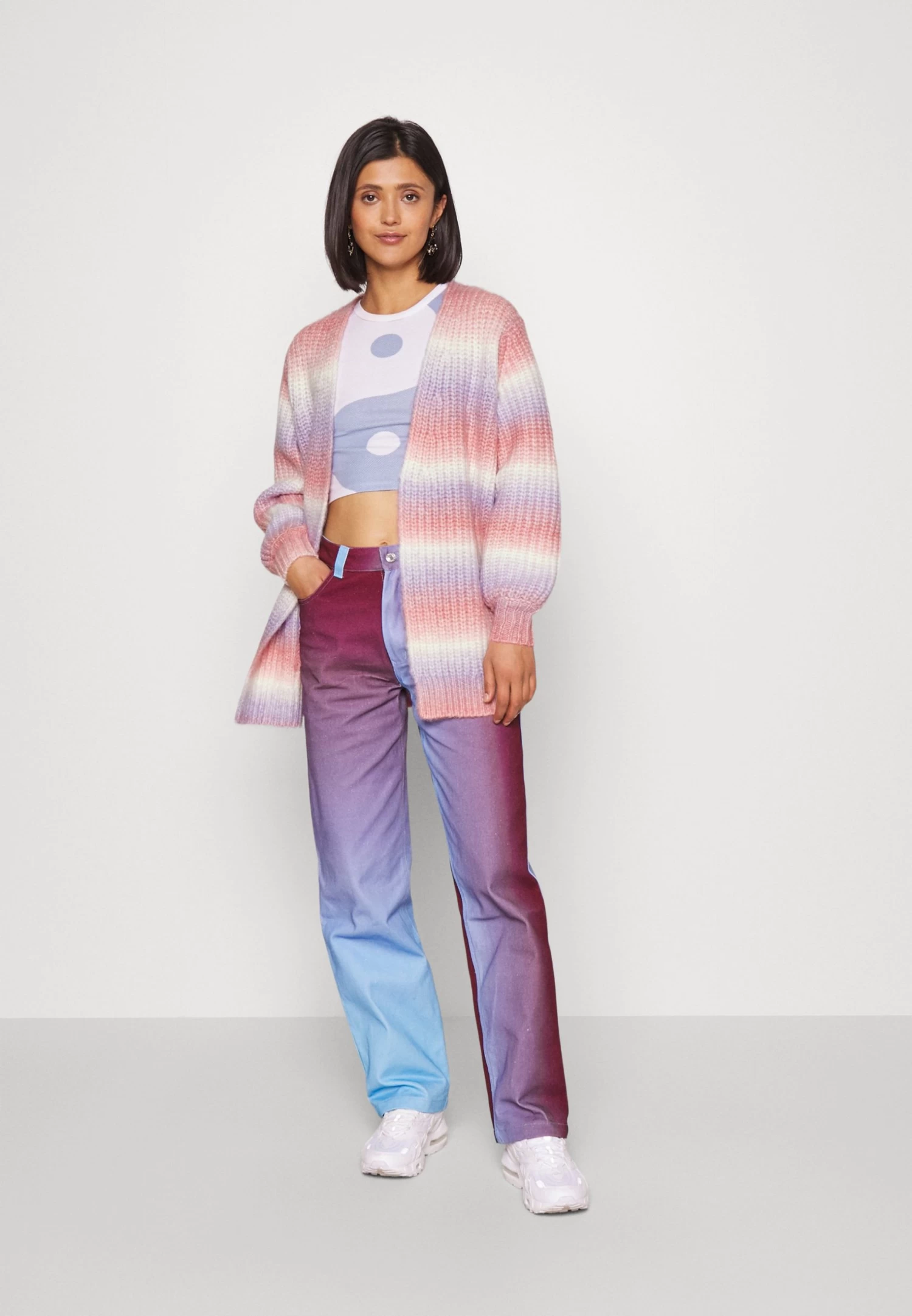 Even&Odd Cardigan - Lilac/Pink/White 2 Even&Odd Cardigan - Lilac/Pink/White - Image 2