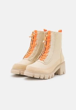 Even&Odd Lace-Up Ankle Boots - Beige -Even&Odd b357d8562da9423089bae76e47824795